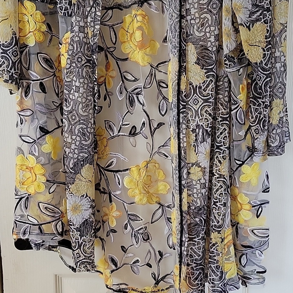 Ruby Rd Sheer Floral Duster - Picture 4 of 12